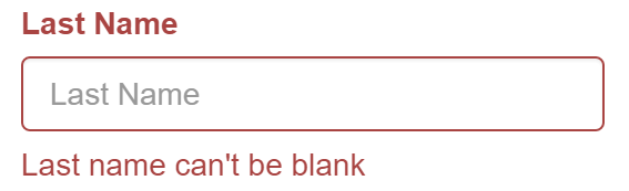 last name is required